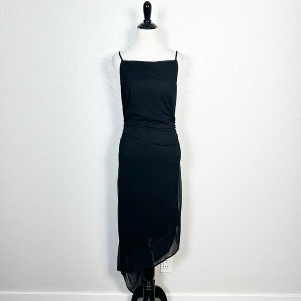 Vintage Size M 90s Y2K Witchy Fairy Grunge‎ Goth HOCO Ruched Asymmetrical Dress